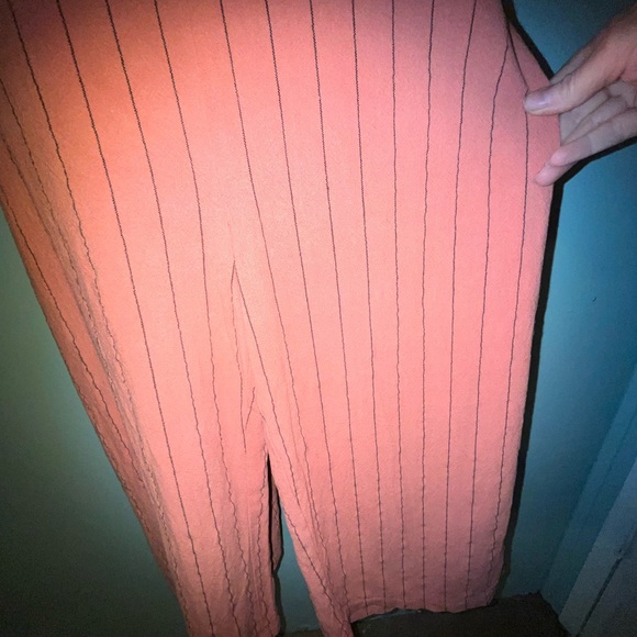 Urban Romantics‎ Jumpsuit Coral Orange Black Stripes Size Small - Picture 7 of 9